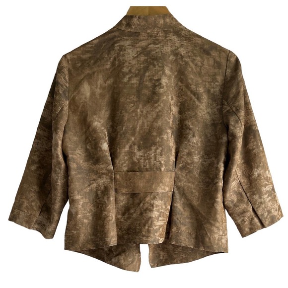 Coldwater Creek Size‎ 8P Open Front Camouflage 3/4 Sleeve Contemporary Jacket - Picture 2 of 8